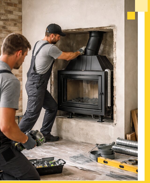 Установка каминных топок в Богородицке: монтаж, подключение