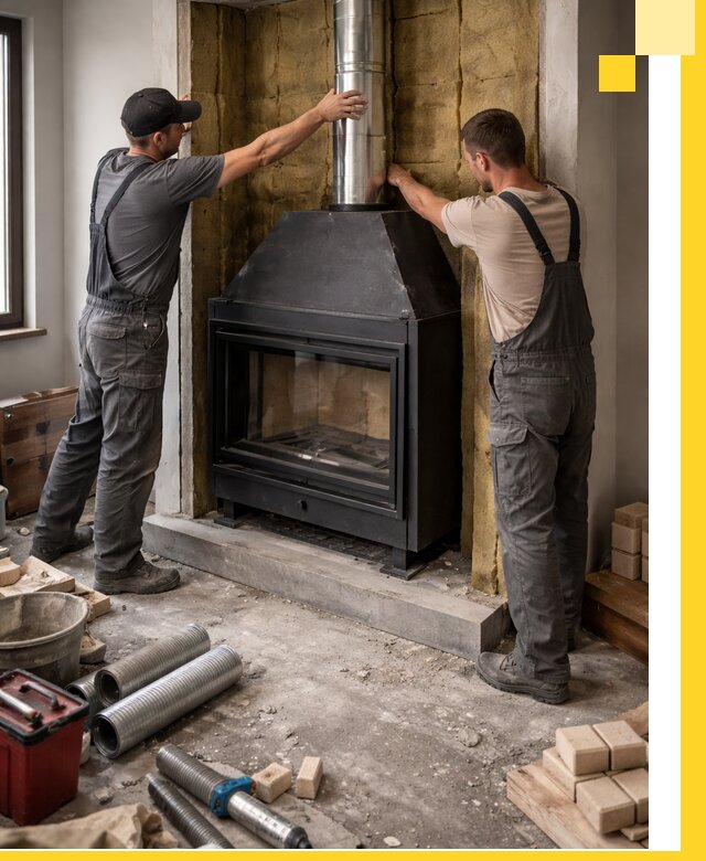 Изготовление и монтаж закрытых каминов в Богородицке под ключ
