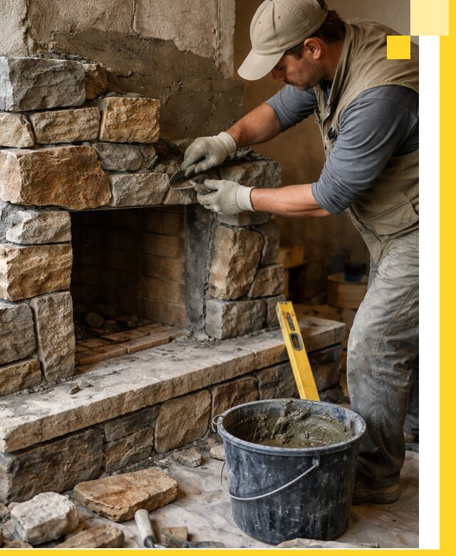 Изготовление и установка каменных каминов под ключ в Богородицке