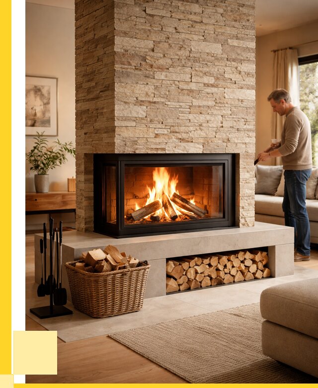 Дровяной камин под ключ в Богородицке от 213720 р. | ЭриданБгд