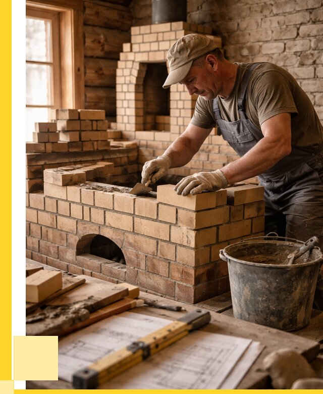 Кладка печей из кирпича в Богородицке цены от 32058 р. - ЭриданБгд