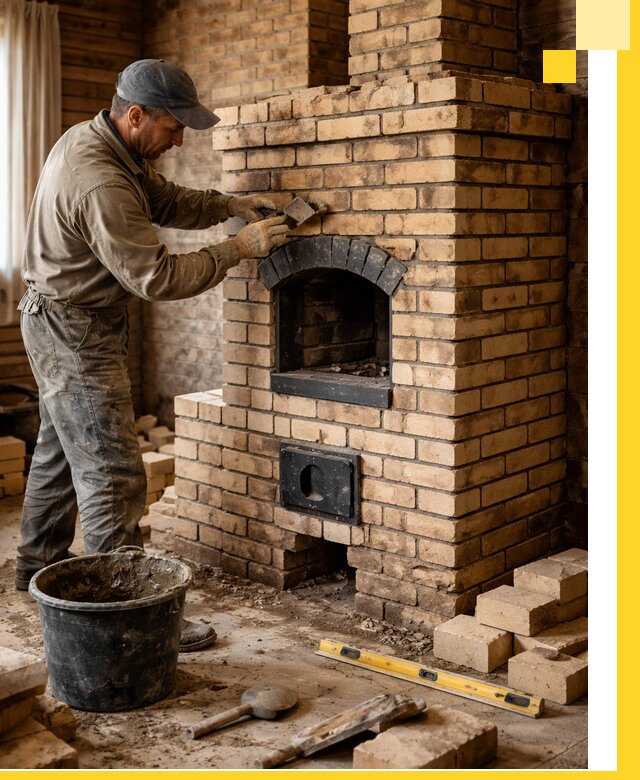Кирпичные печи под ключ в Богородицке: проектирование и кладка