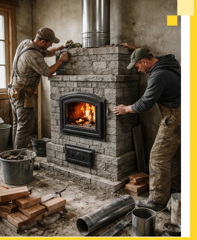 Производство, поставка и монтаж дровяных печей в Богородицке