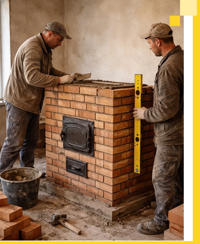 Отопительные печи под ключ в Богородицке, установка и сборка