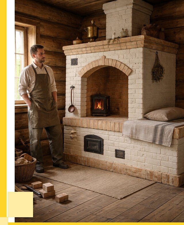 Русские печи с лежанкой под ключ в Богородицке от 160290 р. ЭриданБгд