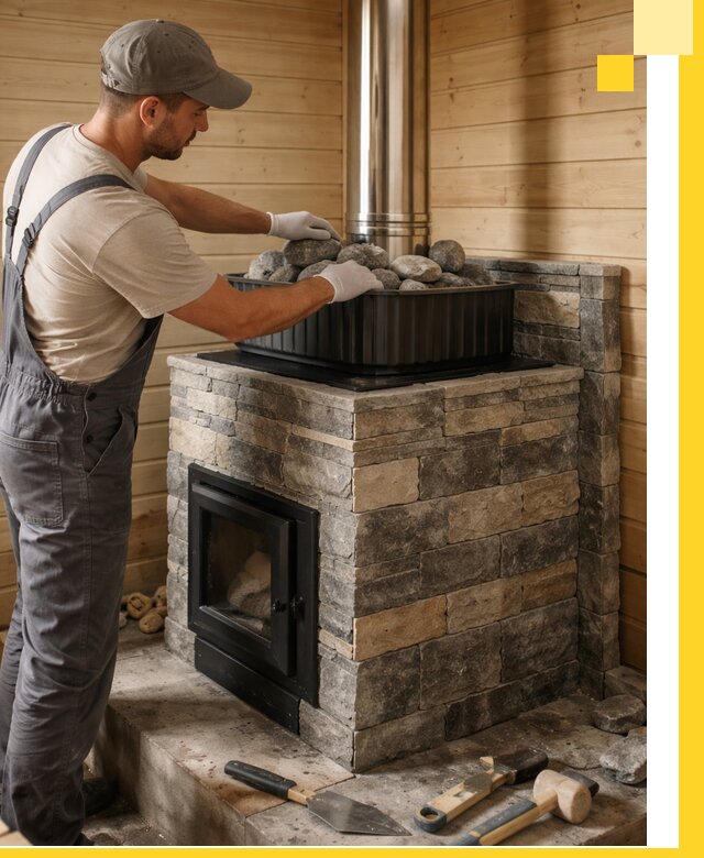 Печи для парной в Богородицке, производство, монтаж и обслуживание