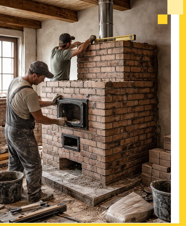 Печи для загородного дома под ключ в Богородицке — монтаж и сервис