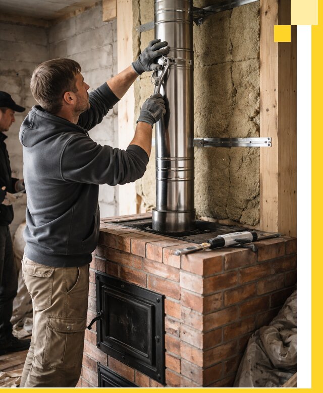 Изготовление и монтаж печей и дымоходов под ключ в Богородицке