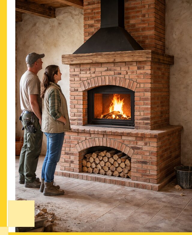 Печи камины из кирпича в Богородицке от 128232 р. | ЭриданБгд