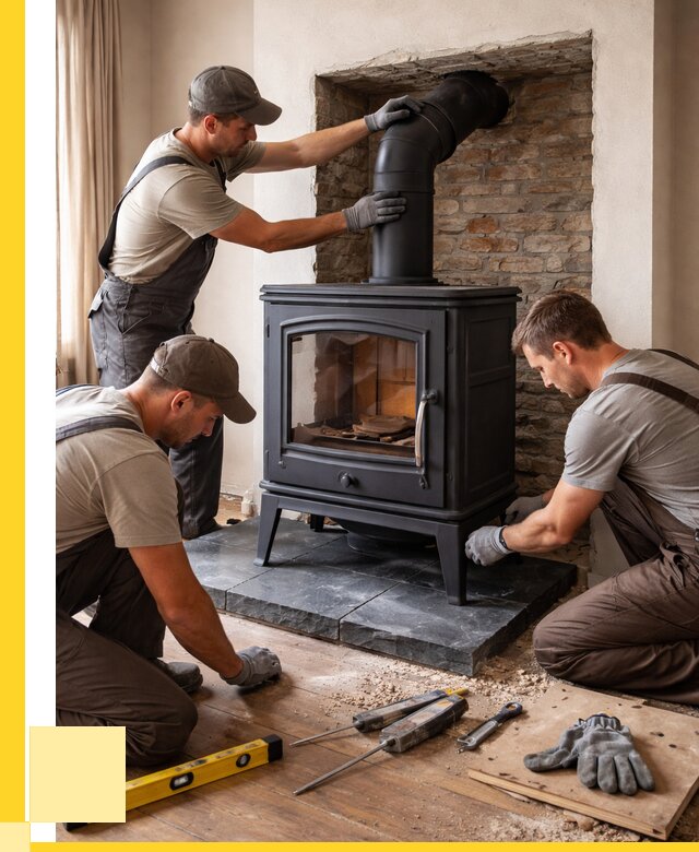 Монтаж печи камина в частном доме в Богородицке от 26715 р. | ЭриданБгд