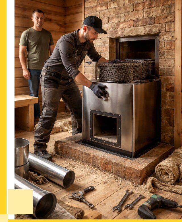 Монтаж банных печей под ключ в Богородицке от 19235 р., ЭриданБгд