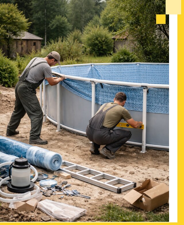 Установка и монтаж каркасных бассейнов в Богородицке под ключ