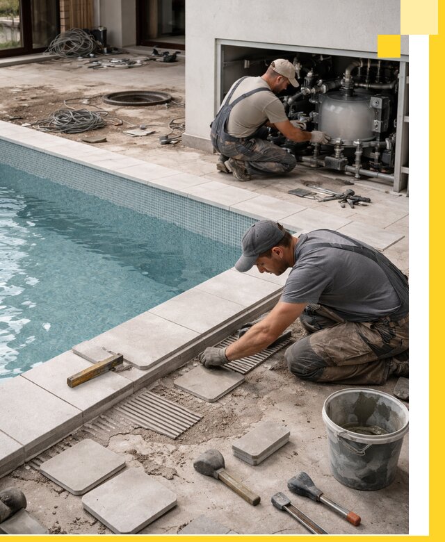 Строительство и монтаж бассейнов в коттедже в Богородицке