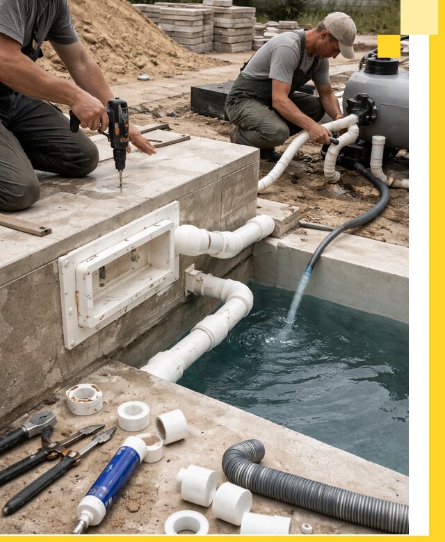 Строительство скиммерных бассейнов под ключ в Богородицке