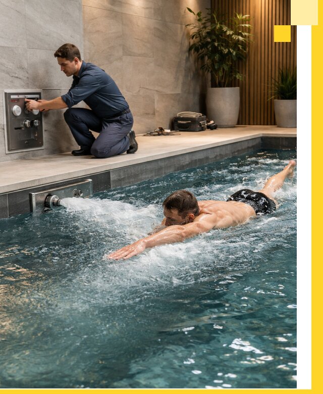 Проектирование и монтаж бассейнов с противотоком в Богородицке