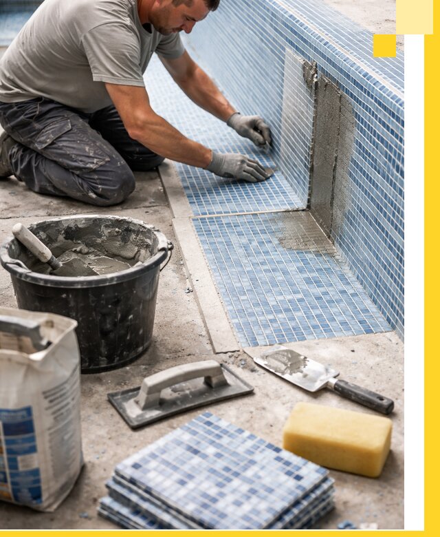 Укладка и ремонт мозаики для бассейнов под ключ в Богородицке