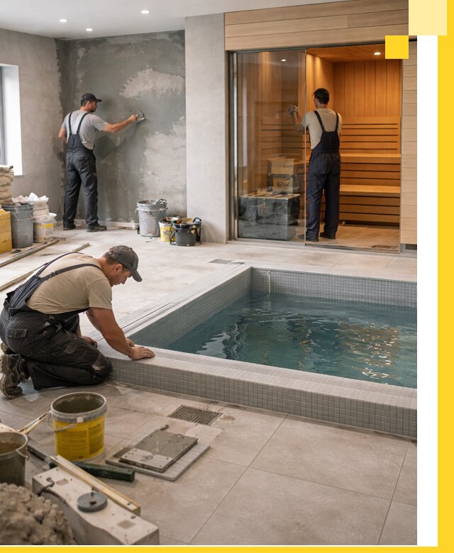 Проектирование и строительство сауны с бассейном в Богородицке