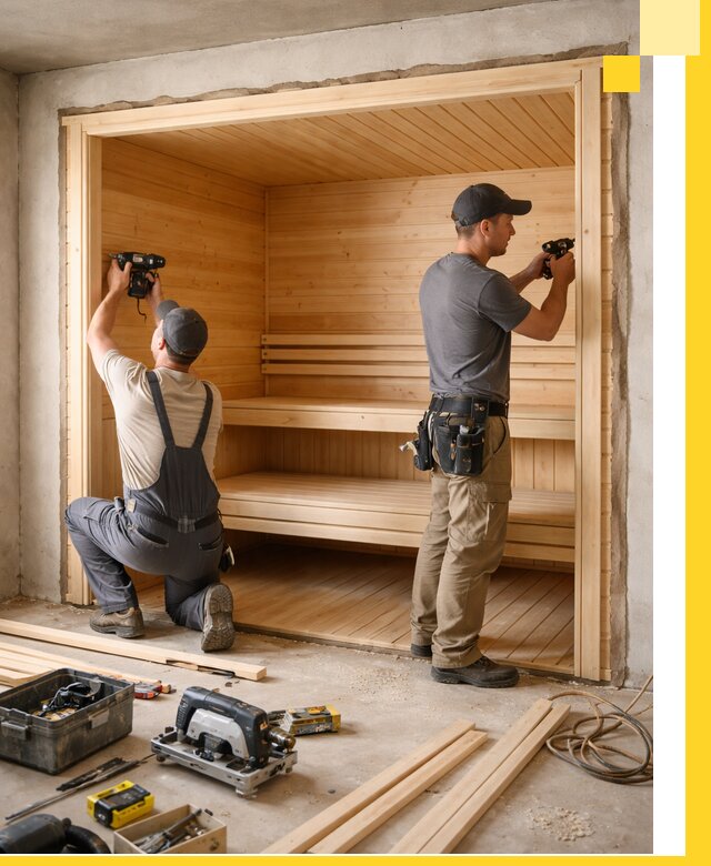 Монтаж саун под ключ в Богородицке — проектирование и установка