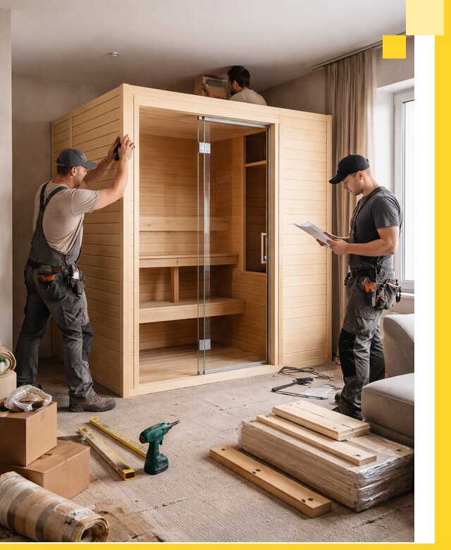 Установка и благоустройство саун в квартире в Богородицке