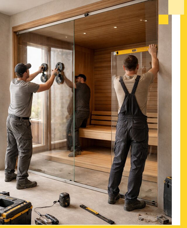 Производство и монтаж стеклянных саун под ключ в Богородицке