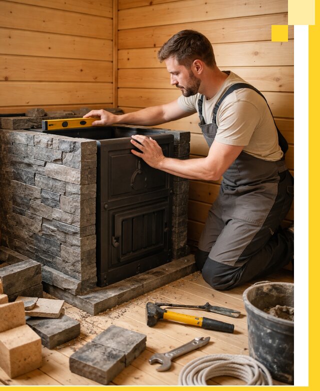 Производство и установка печей для саун под ключ в Богородицке