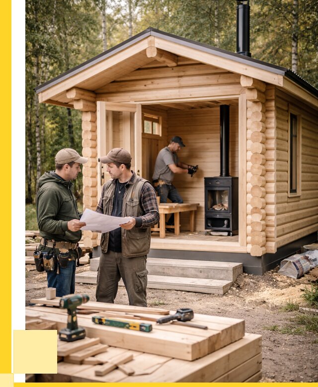 Монтаж бань под ключ в Богородицке — от 213720 р. | ЭриданБгд