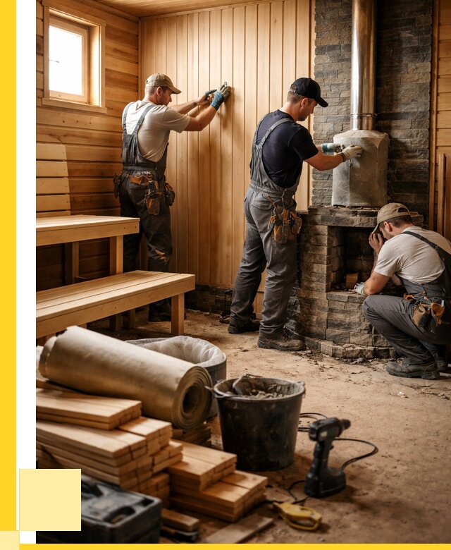 Ремонт бань под ключ в Богородицке от 48087 р. | ЭриданБгд