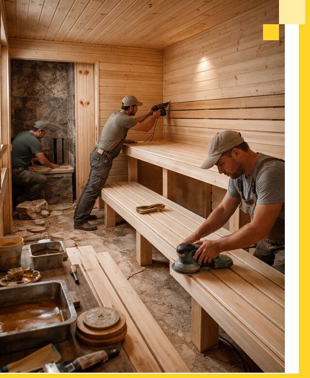 Профессиональная отделка бань в Богородицке под ключ, с гарантией