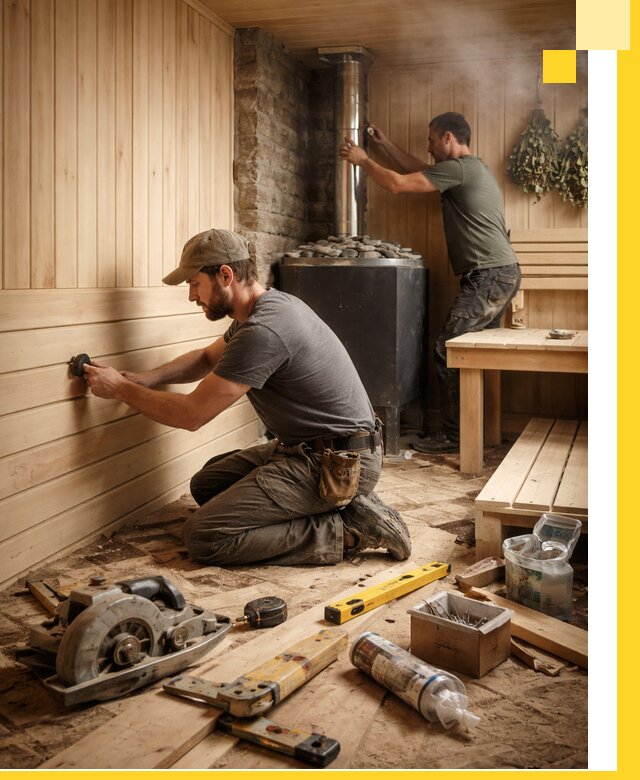 Полное строительство и оснащение парных под ключ в Богородицке