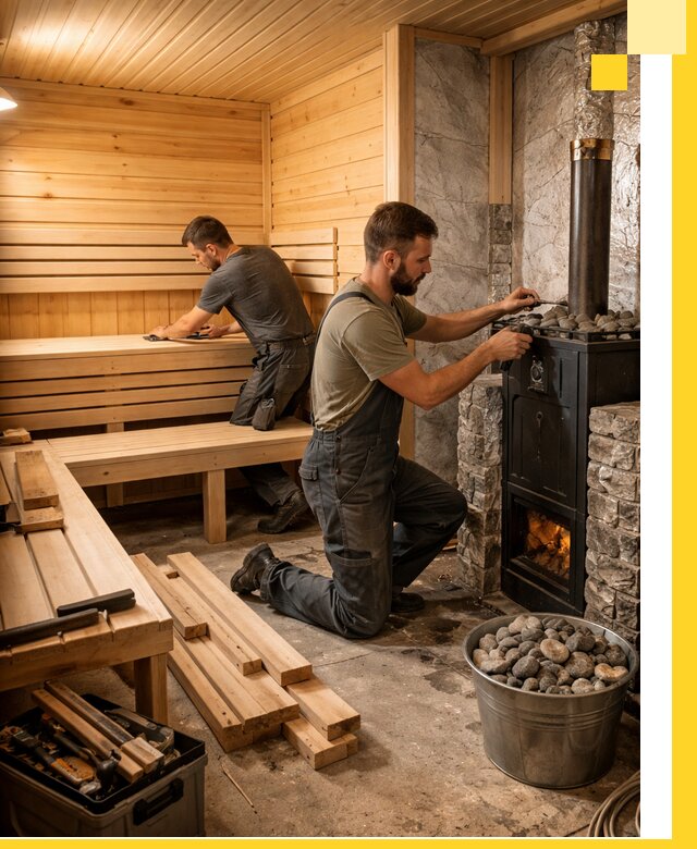 Дизайн и строительство интерьеров бань под ключ в Богородицке