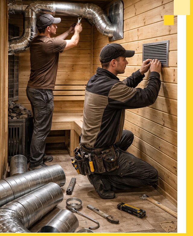 Проектирование и монтаж вентиляции бани в Богородицке под ключ