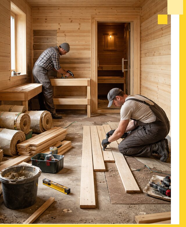 Индивидуальный проект бани с комнатой отдыха под ключ в Богородицке