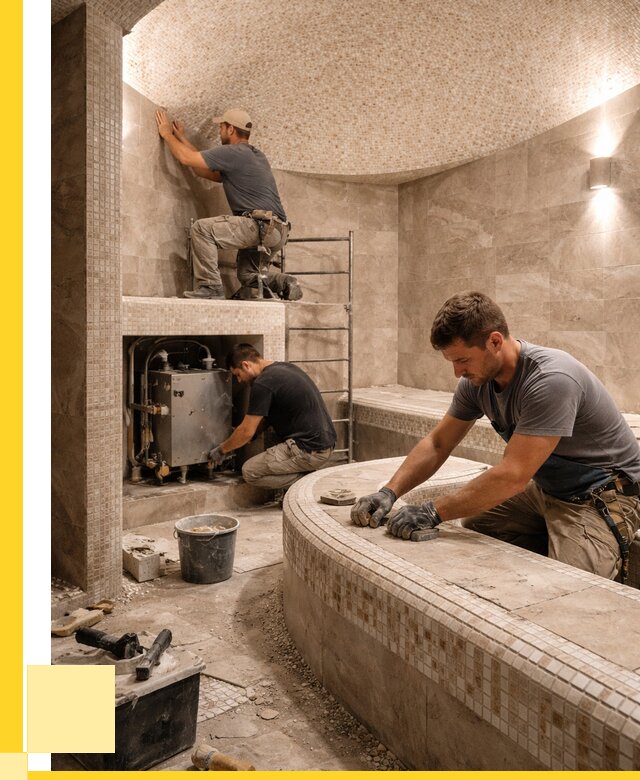 Монтаж хамамов под ключ в Богородицке от 267150 р. ЭриданБгд