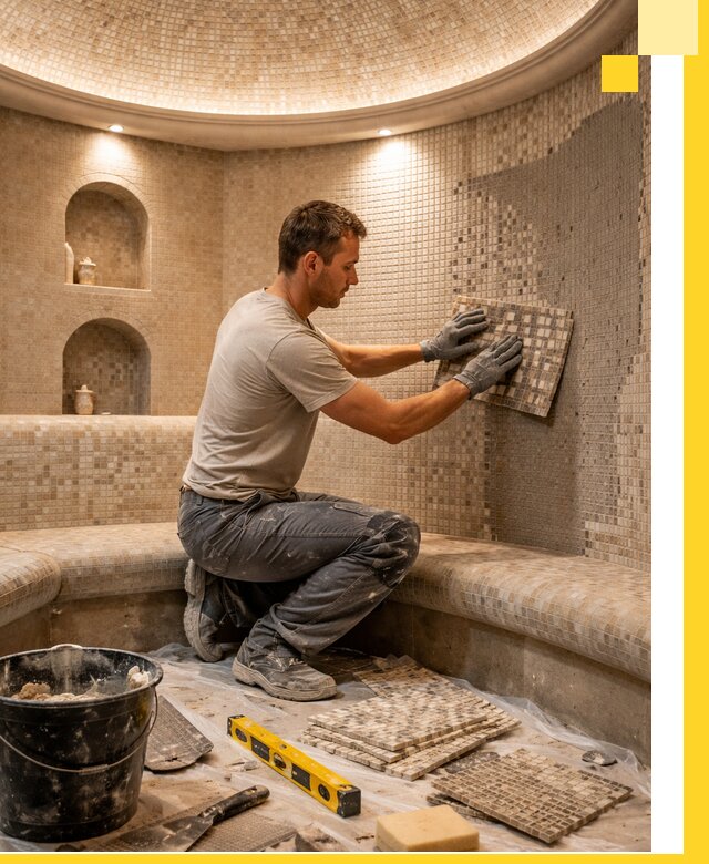 Устройство и монтаж домашнего хамама под ключ в Богородицке