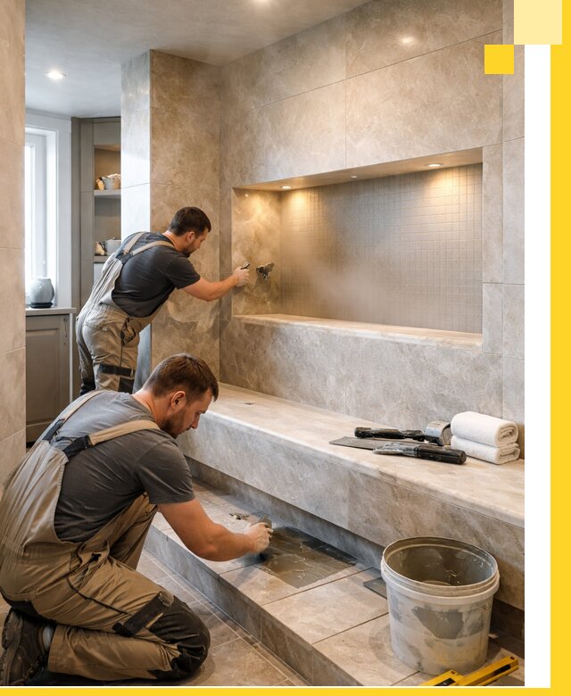 Профессиональное строительство хамама в квартире в Богородицке