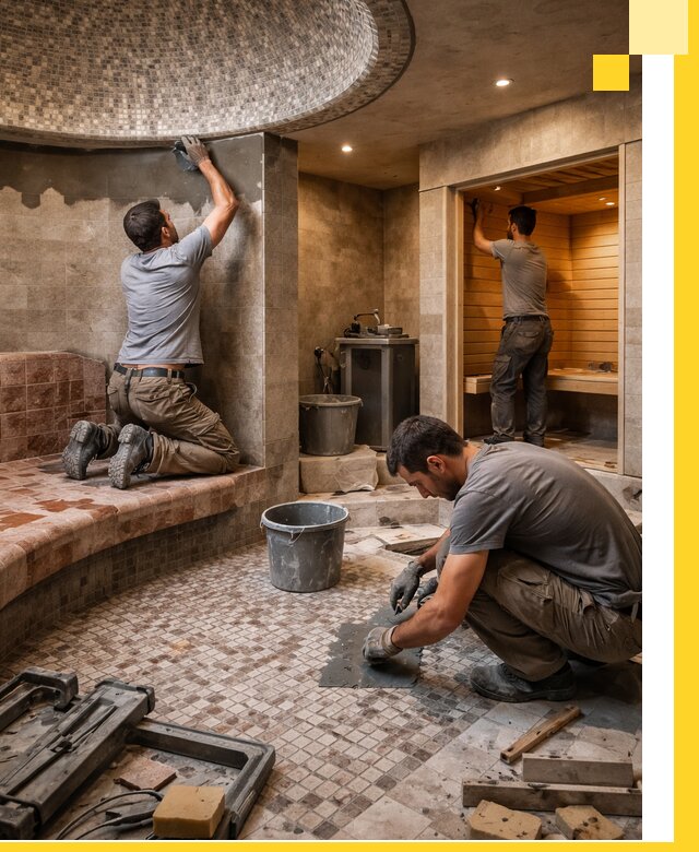 Проект и строительство хамама бани и сауны под ключ в Богородицке