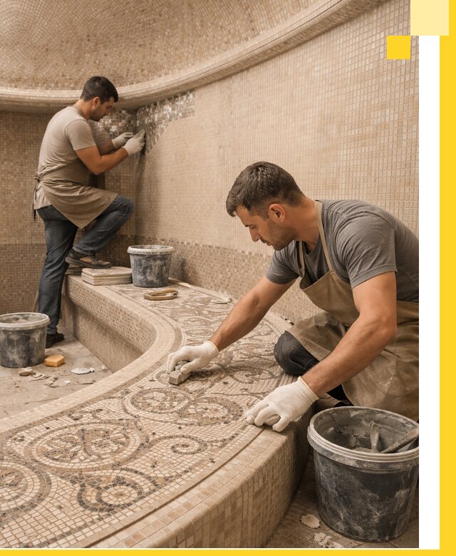 Плитка для хамама в Богородицке, укладка, подбор и поставка