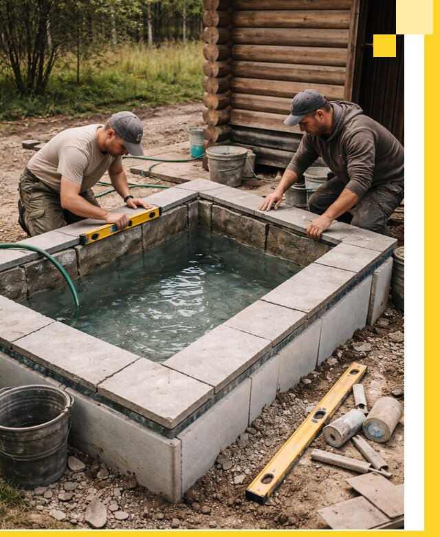 Изготовление и установка холодных купелей под ключ в Богородицке